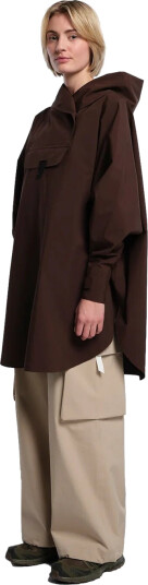 Blæst Bergen Poncho Java Jakke Brun female L Blæst Bergen Poncho Java Jakke Brun female L