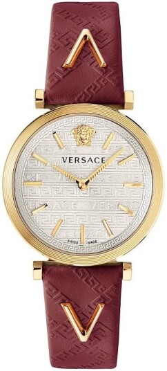 Versace Dameklokke VELS00519 V Twist Sølvfarget/Lær Ø37 mm