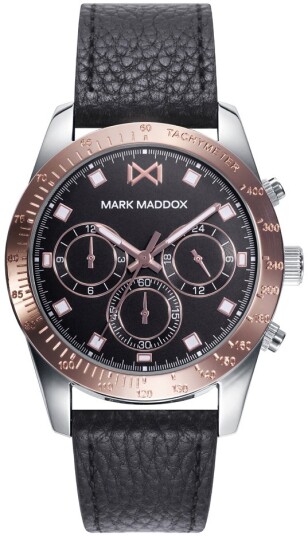 Mark Maddox Herreklokke HC0125 17 Classic Lær Ø42 mm