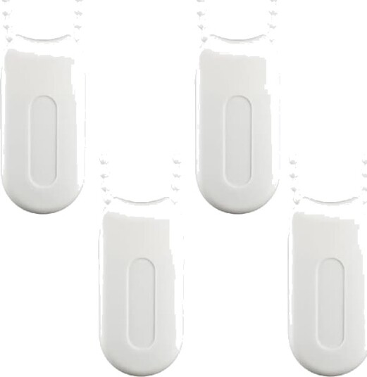 Gardinsnorvekt 4 Stykker Hvite Plastpersienner Tilbehør Persiennehåndtak