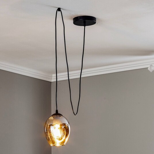 EMIBIG LIGHTING Starla pendellampe desentral 1-lk. glass grafitt EMIBIG LIGHTING Starla pendellampe desentral 1-lk. glass grafitt