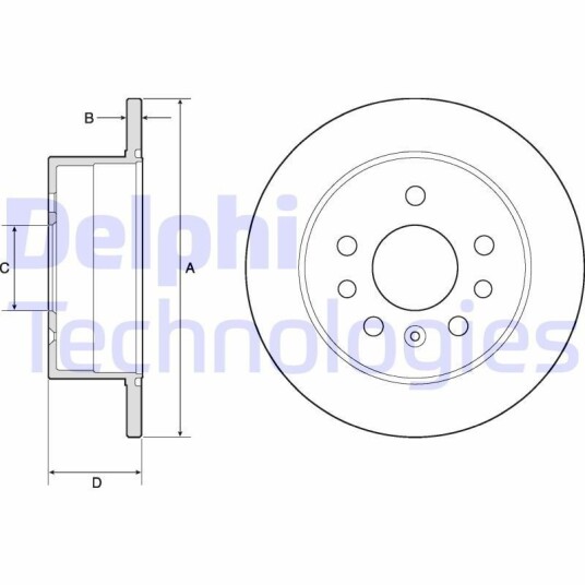 Bremseskive DELPHI BG2879 Bremseskive DELPHI BG2879