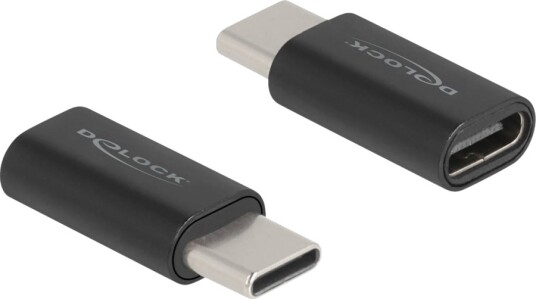 Delock Usb-Adapter Usb-C Hann Til Usb-C Hunn Usb 3.2 Gen 2 20 V 3 A Svart