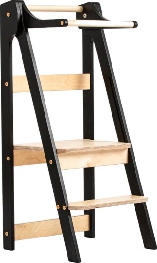 Duck Woodworks Sammenleggbar Læringstårn Svart