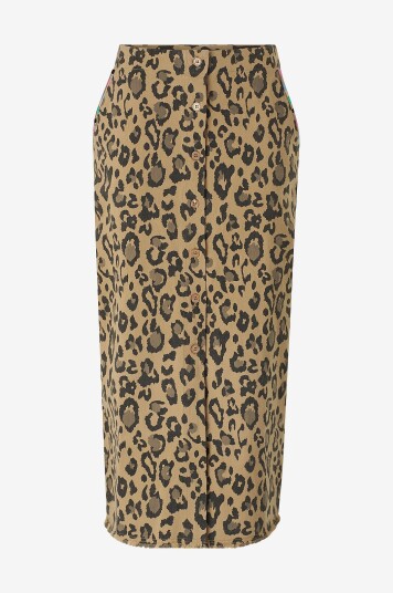 Coster Copenhagen Skjørt Skirt in Blurry Leo Print Brun