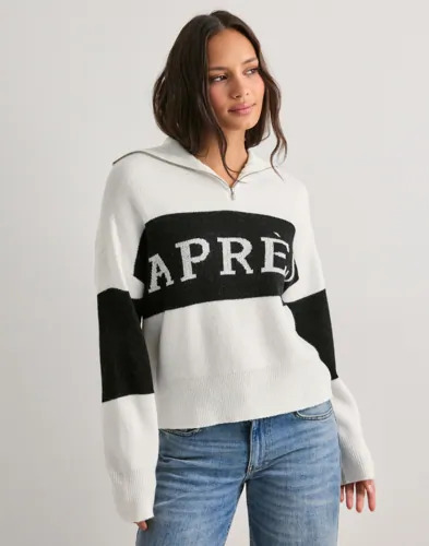 Pieces Hvit Pcjordan Ls Half Zip Knit Bc