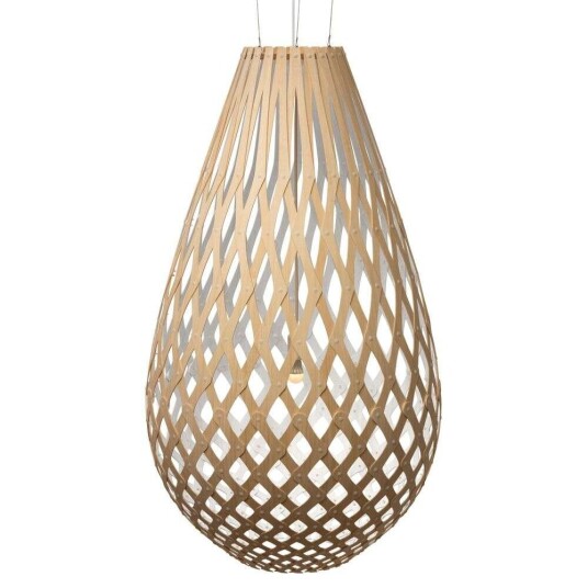 David Trubridge - Koura Pendel H160 Hvit 1 side