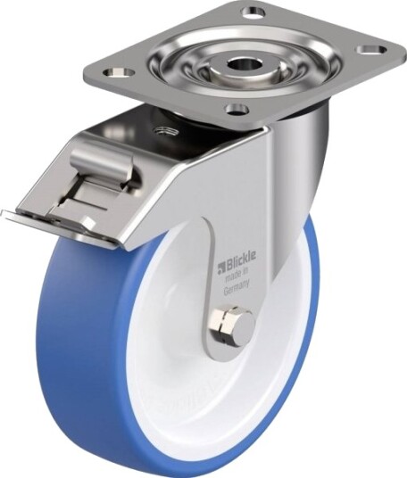 Blickle 937261 Lx-Poths Styrehjul I Rustfritt Stål, Hjuldiameter 125 Mm, Lasteevne (Maks.) 250 Kg, 1 Stk