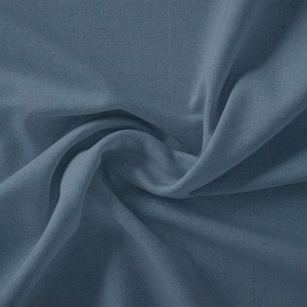 Stoffabrics Swan Solid Bomullslerret Stoff 150cm 665 Jeansblå 50cm
