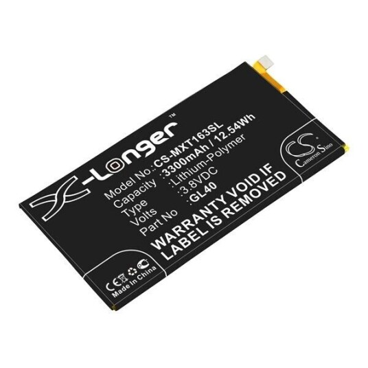Motorola XT1635-03 batteri (3300 mAh 3.8 V, Sort) Motorola XT1635-03 batteri (3300 mAh 3.8 V, Sort)