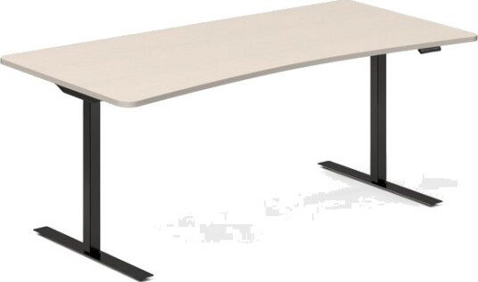 Hæve Sænkebord Dna Birk 1800X800mm Bue 2 Ben/Sort