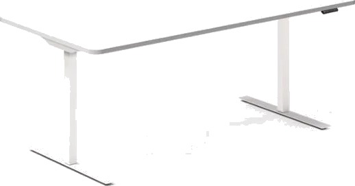 Hæve-Sænkebord Dna 180X80 Cm Hvid 2-Ben/Hvid