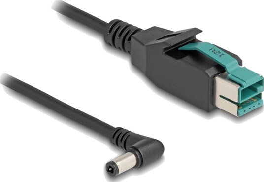 Delock Strømforsynt Usb Kabel Usb Pluspower 12 V Hann Til 5,5 X 2,5 Mm Dc Jakk Hann Vinklet 12 V 3 M Svart
