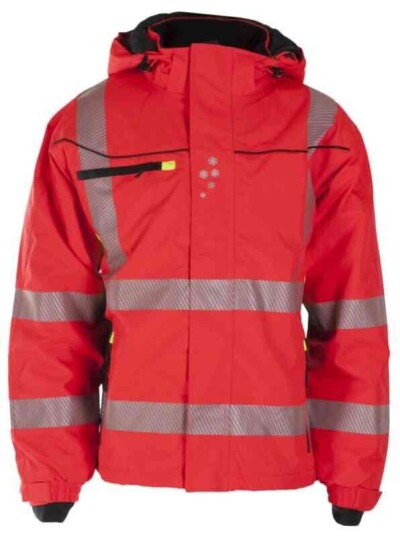 BS Gjøvik allvær Vinterjakke, HiVis kl.3 Unisex, Str. 3XL, Rød/Sort BS Gjøvik allvær Vinterjakke, HiVis kl.3 Unisex, Str. 3XL, Rød/Sort