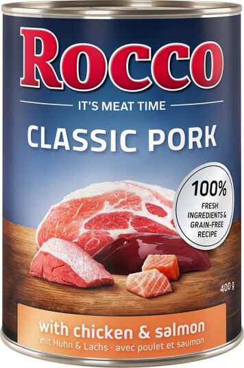 Rocco Våtfôr Classic Pork & Laks Kylling 6 X 400 G