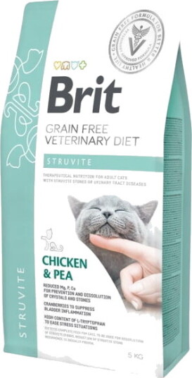 Brit Kornfri Veterinærdiett Struvite Tørrfôr for Katter 5 kg