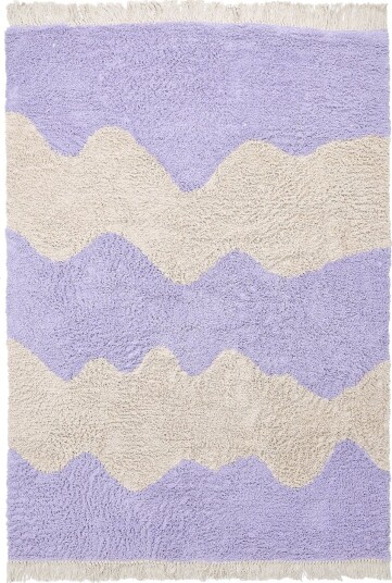 Ryetepper Amira Natural Cotton Shaggy lilla/beige Størrelse: 160 x 230 cm Ryetepper Amira Natural Cotton Shaggy lilla/beige Størrelse: 160 x 230 cm