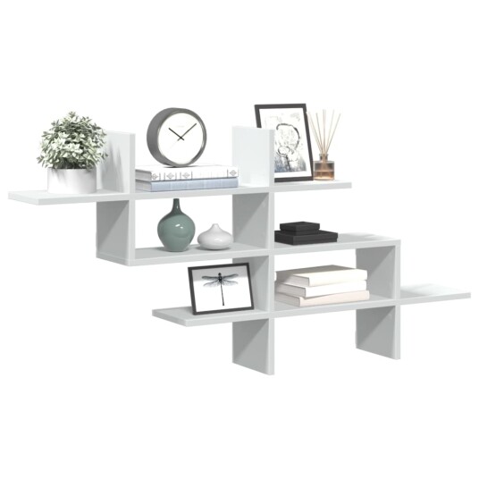 Vegghylle hvit 124,5x18x60,5 cm konstruert tre 8721158361288 Vegghylle hvit 124,5x18x60,5 cm konstruert tre 8721158361288