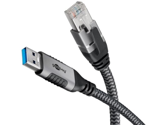 Goobay 70693 Usb A Rj 45 7,5 M Sort Sølv 70693