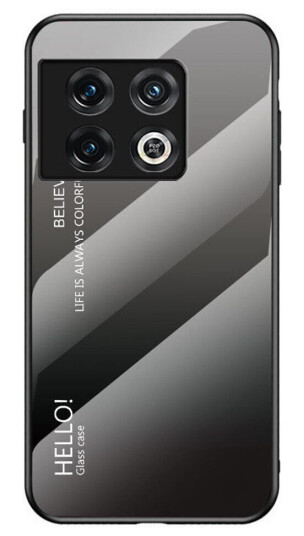 INCOVER OnePlus 11 Glass Bakdeksel - Hello - Grå / Svart