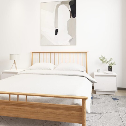 vidaXL Nattbord 2 stk hvit 35x34x32 cm heltre furu vidaXL Nattbord 2 stk hvit 35x34x32 cm heltre furu