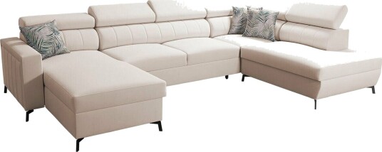 Galbally 5 sits Hörnbäddsoffa Beige/Light beige