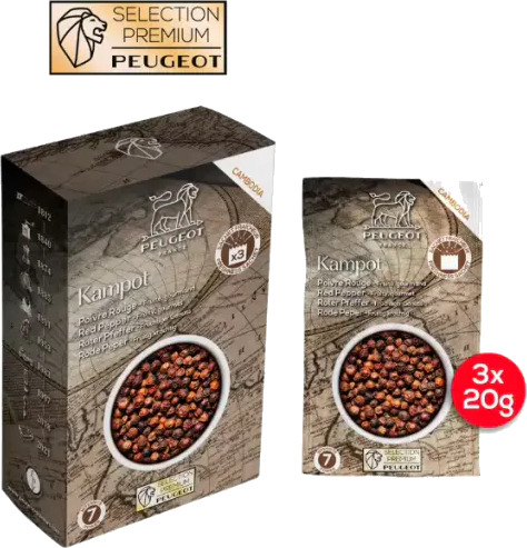 Peugeot Kampot Rød Peber 60g Peugeot Kampot Rød Peber 60g