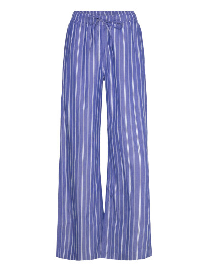 Gina Tricot Cotton Poplin Trousers - Blue - S