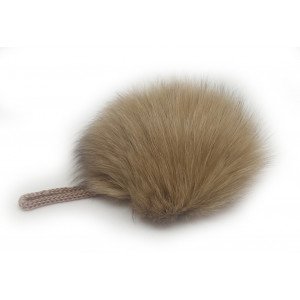 Pompongdusk Kaninhår Beige 90 mm