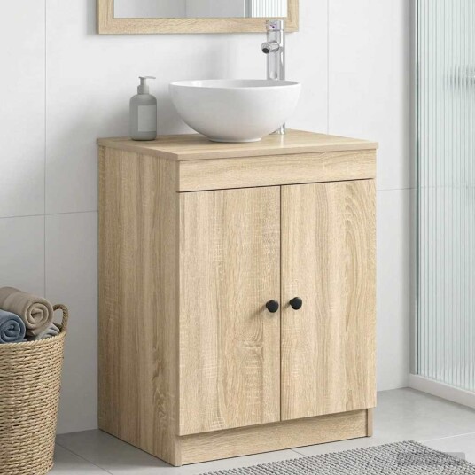 Baderomsskap Sonoma eik 54 x 41 x 70 cm Konstruert tre Baderomsskap Sonoma eik 54 x 41 x 70 cm Konstruert tre