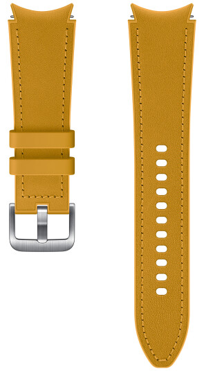 Samsung Galaxy Watch4   Watch5 Hybrid Leather Band (20mm, M/L), Mustard