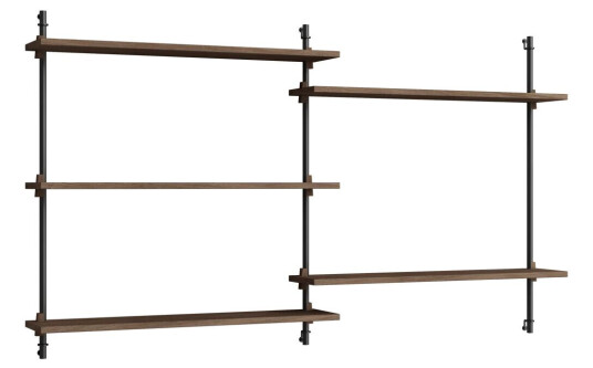 Moebe wall shelving ws.85.2.B R?kt eik-svart