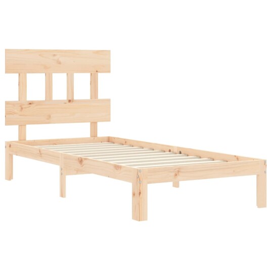 vidaXL Sengeramme med hodegavl 3FT single heltre 8720845987312