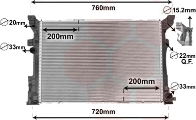 VAN WEZEL 30002654 Radiator motorkjøling