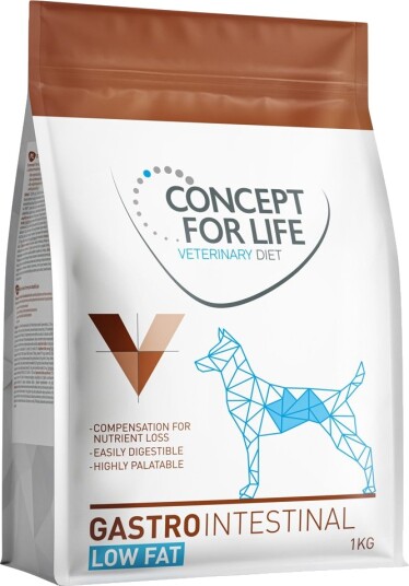Concept For Life Vet Tørrfôr Veterinary Diet Gastrointestinal Low Fat 1 kg
