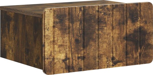  Vegghengt Nattbord Røkt Eik 49 x 34,5 x 24 cm Konstruert tre