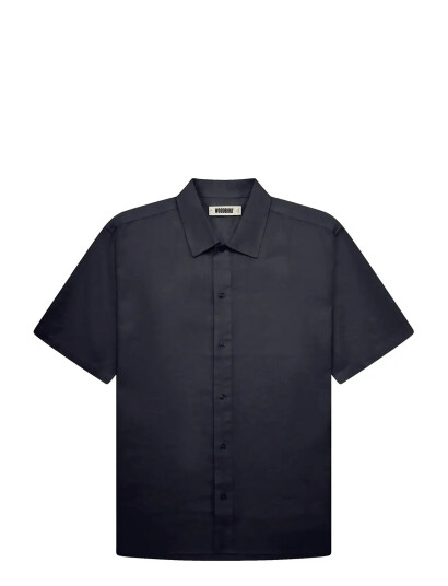 Woodbird Wbbanks Linen Shirt Navy S