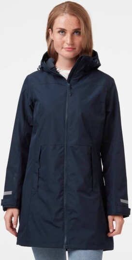 Navy Helly Hansen W Lisburn Coat Regnjakke (XL)