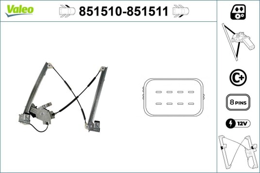 Vindusheis VALEO 851511