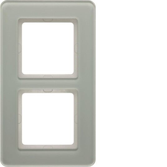 Hager 10126079 Dekkramme 2 Rom Q.7 Glass Hvit