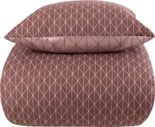 Borg Living Dobbeldyne sengesett - 200x220 cm - 100% bomull - Harlequin peach - Borg Living