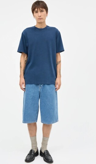 Mads Nørgaard Combed Jersey Dye Thorbjørn Tee Blue M Mads Nørgaard Combed Jersey Dye Thorbjørn Tee Blue M