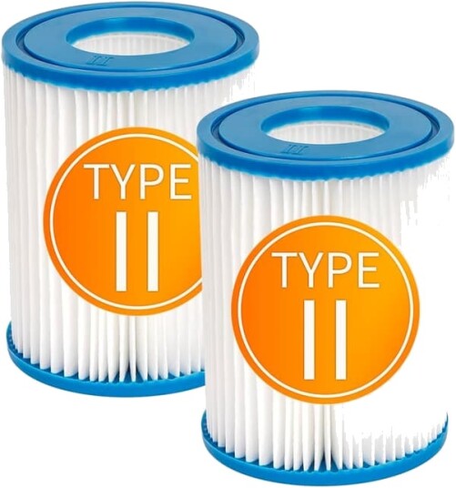 Erstatningsfilterpatroner Kompatible med Best Way Type II 58094 Oppblåsbart bassengfilter 5,4\" 2 pakning