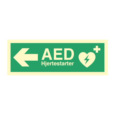 Jo Safety AED Hjertestarter Etterlysende plast PR 105 x 297 mm 6302027PR105x297mm