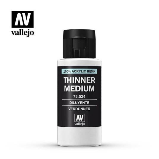 Vallejo Tynner Medium 60ml for Modellbygging - Transparent Malingsfortynner