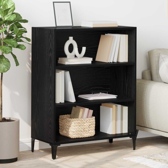 Serviesskap Svart Eik 69,5 x 32,5 x 90 cm Konstruert tre