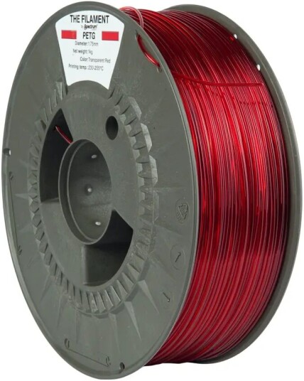 The Filament Petg By Spectrum Filaments Transparent Red