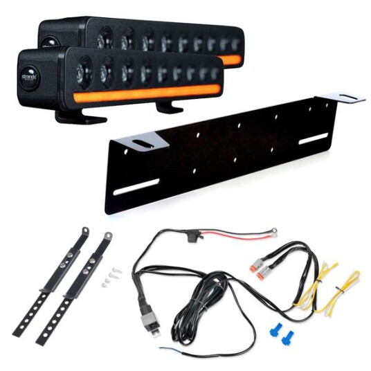 Ekstralys Strands Nuuk D Line 10   Rett / 27 cm / 60W 2 stk   Komplett pakke montering under reg.skilt