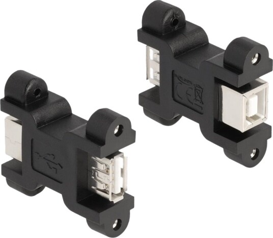 Delock Usb 2.0-Adapter Type-A Hunn Til Type-B Hunn Med Skrutilkobling Delock Usb 2.0-Adapter Type-A Hunn Til Type-B Hunn Med Skrutilkobling