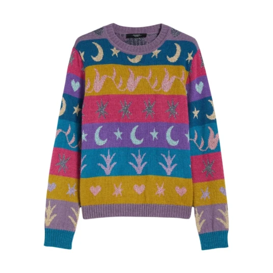 Max Mara Dame Strikkevarer Flerfarget S